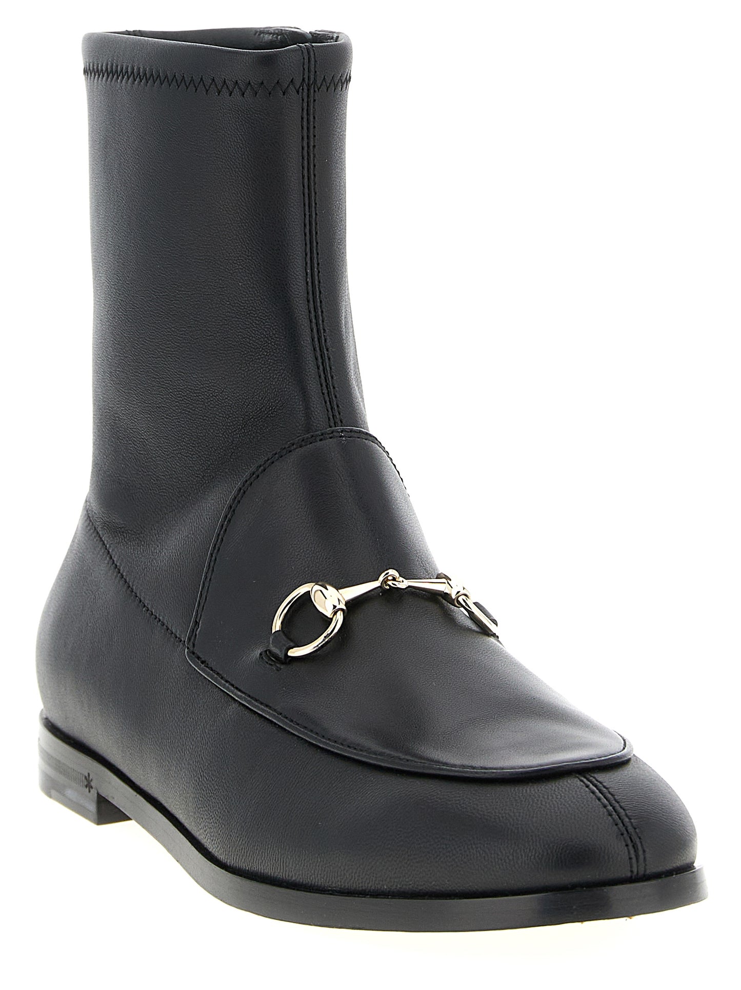 Gucci Jordaan Black Lamb Leather Ankle Boots