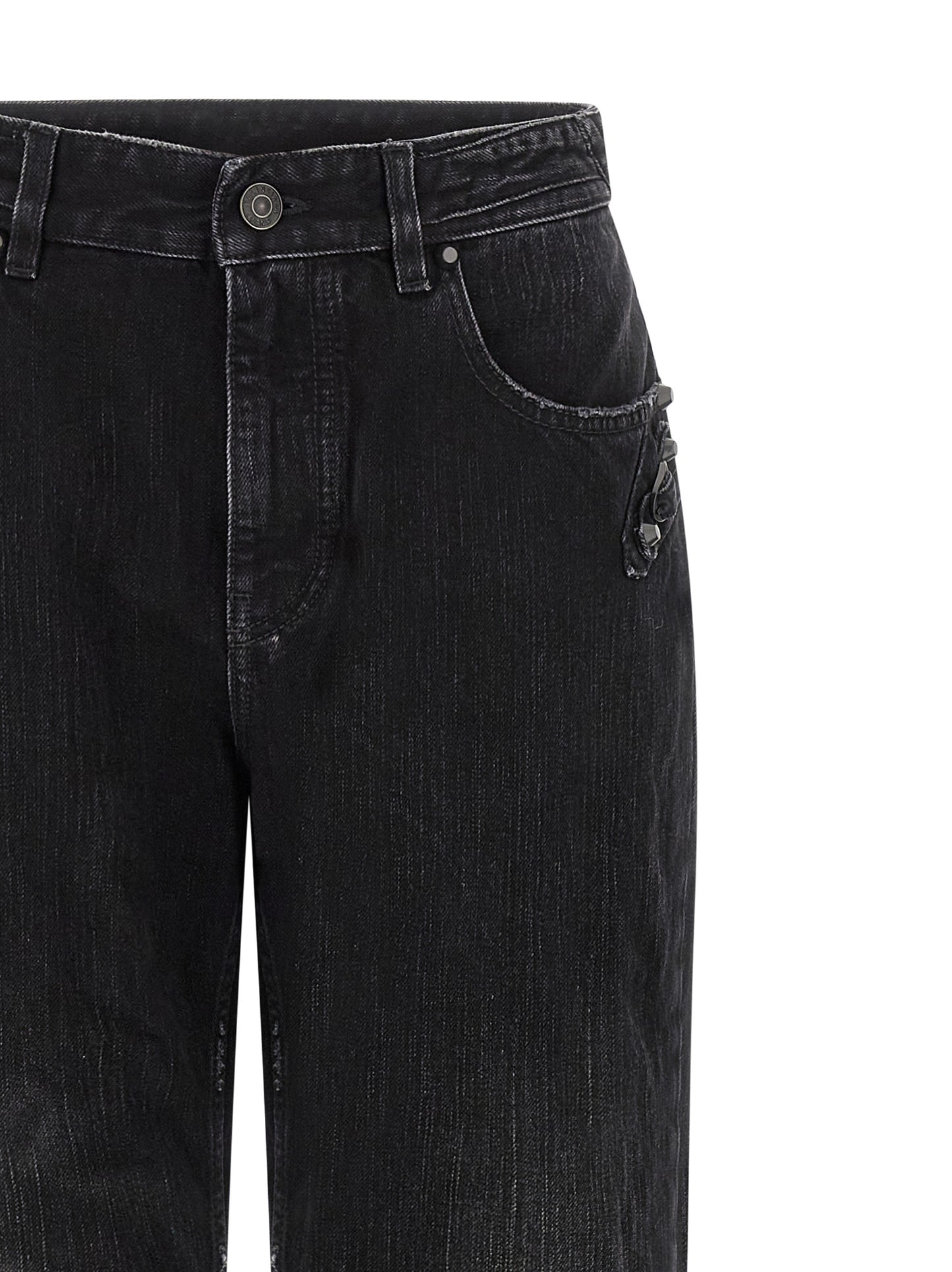 Balenciaga Black Cotton Straight-Leg Jeans - City Model