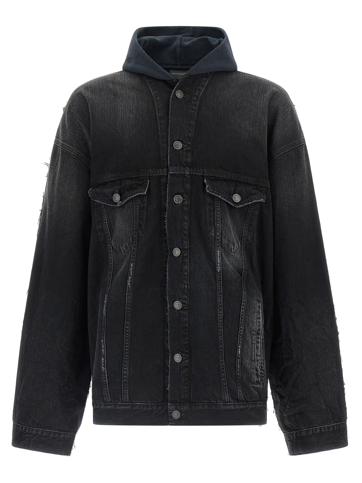 Balenciaga Black Hybrid Denim Jacket
