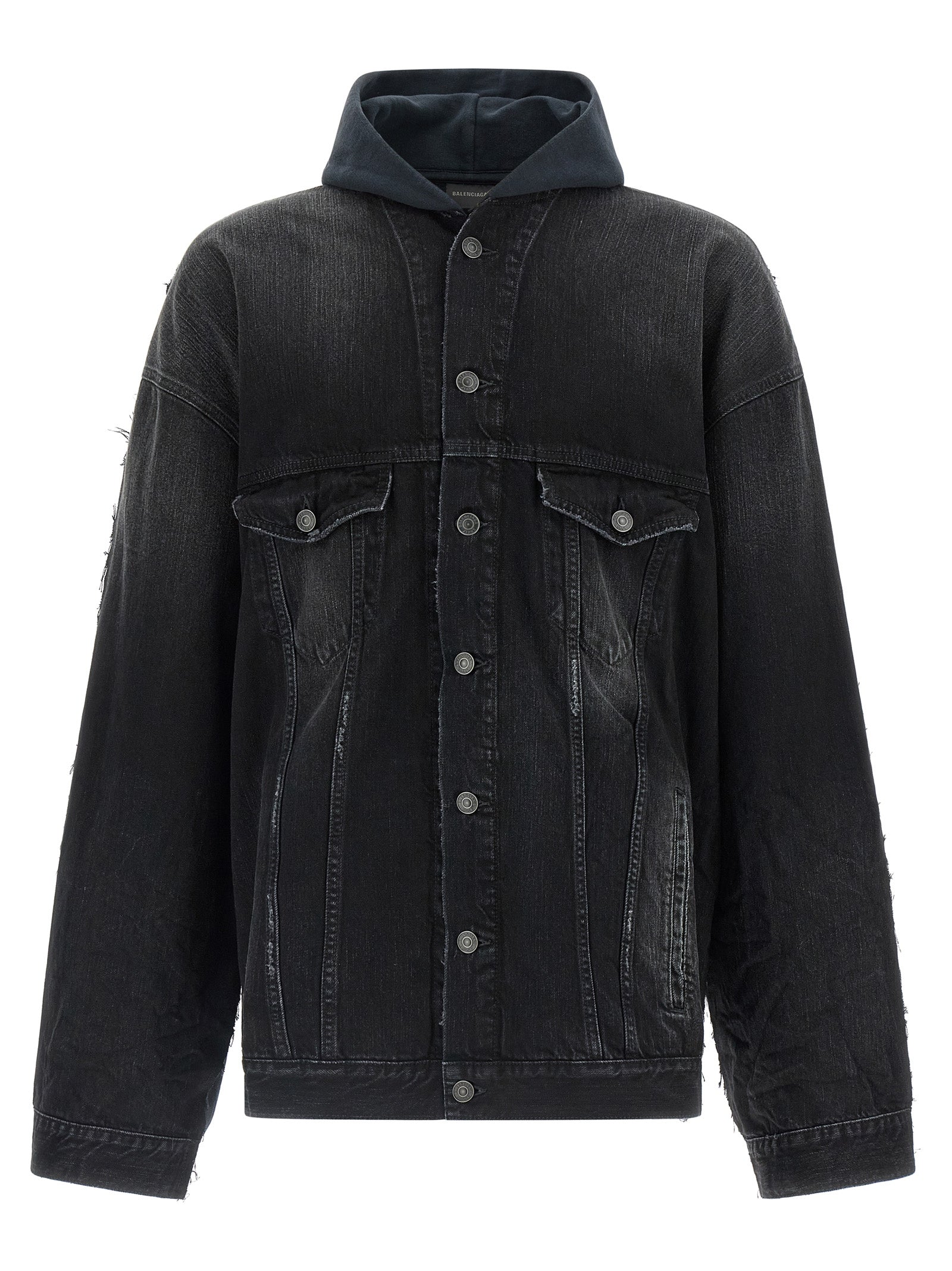 Balenciaga Black Hybrid Denim Jacket