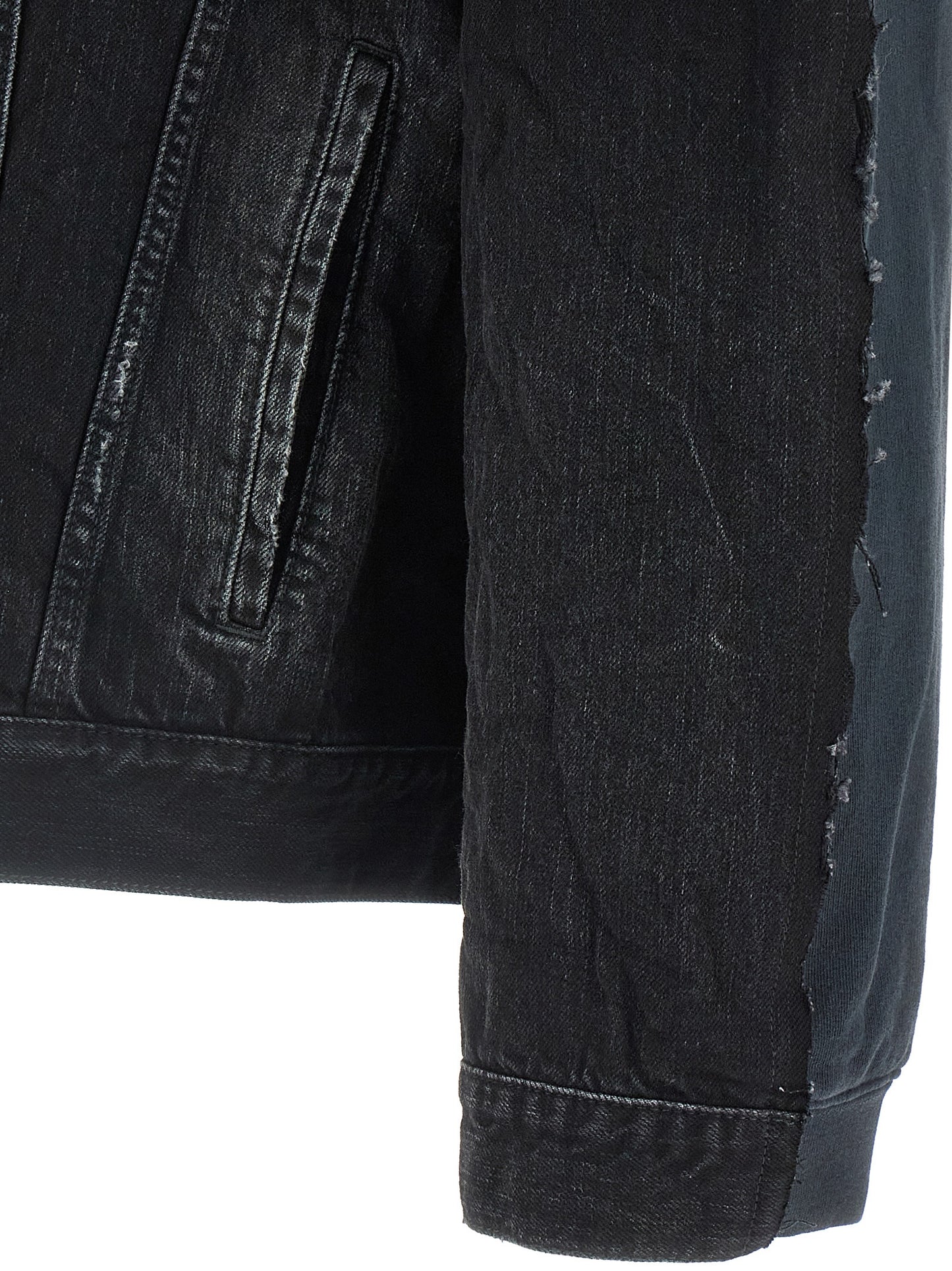 Balenciaga Black Hybrid Denim Jacket