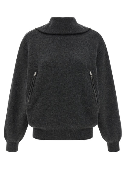 Balenciaga Gray Wool Cardigan - Women's Size M/XS