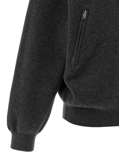 Balenciaga Gray Wool Cardigan - Women's Size M/XS