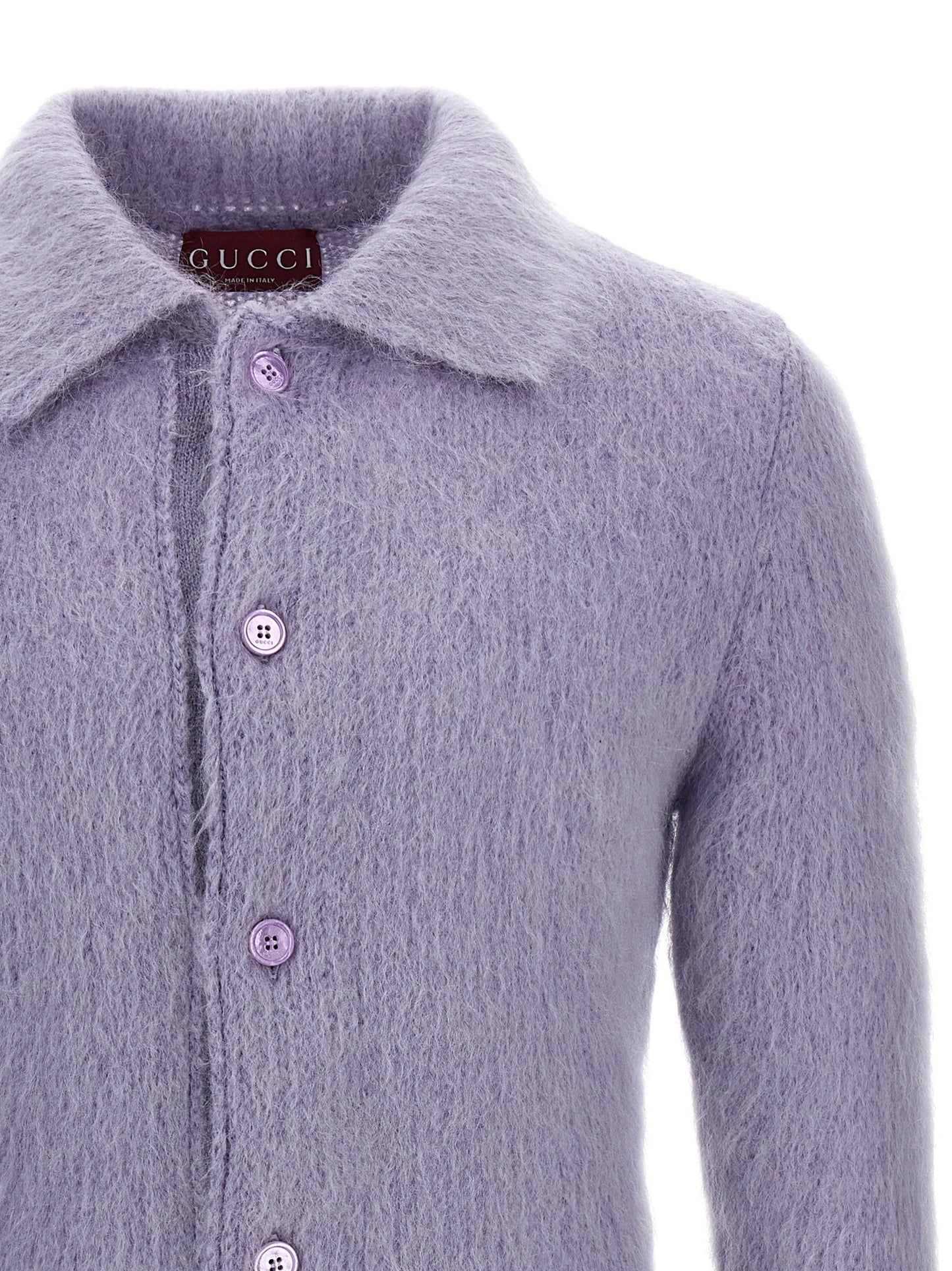 Gucci Purple Wool Cardigan - Polo Model