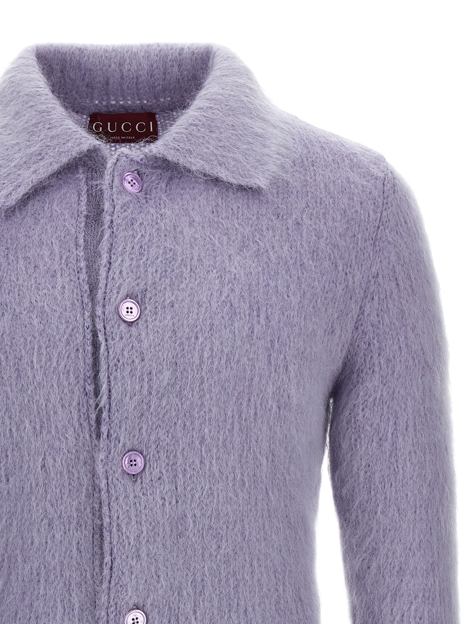 Gucci Purple Wool Cardigan - Polo Model