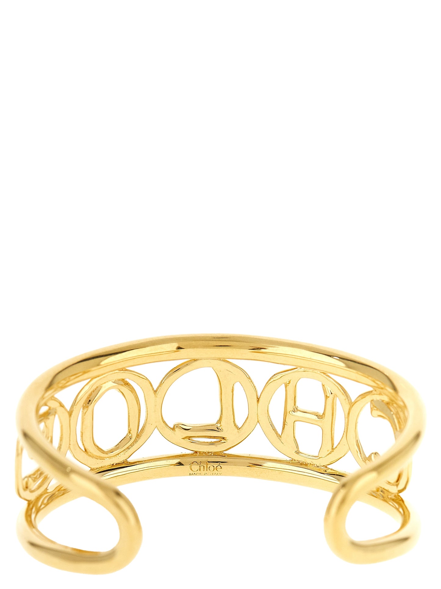 Chloé Script Vintage Gold Brass Bangle