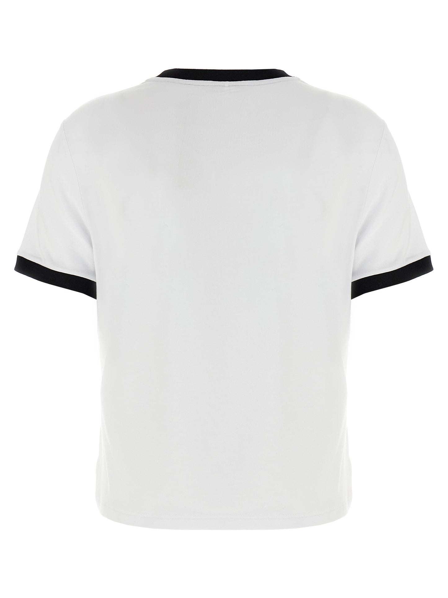 Versace Bicolor Viscose Stretch Jersey T-Shirt - White/Black