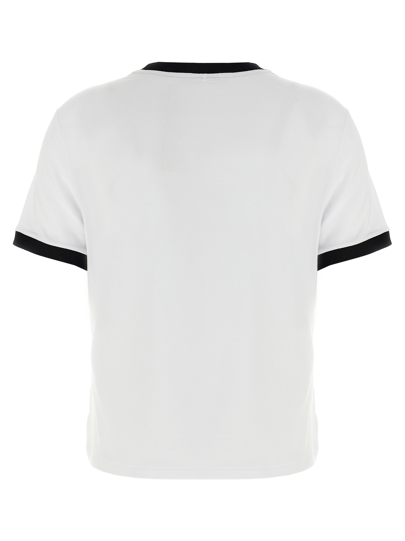 Versace Bicolor Viscose Stretch Jersey T-Shirt - White/Black