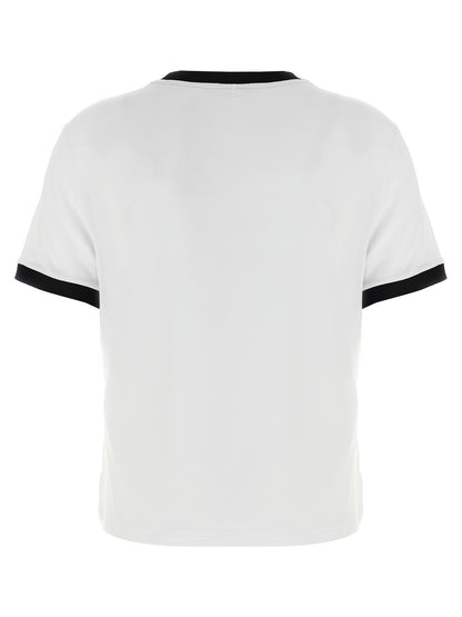 Versace Bicolor Viscose Stretch Jersey T-Shirt - White/Black