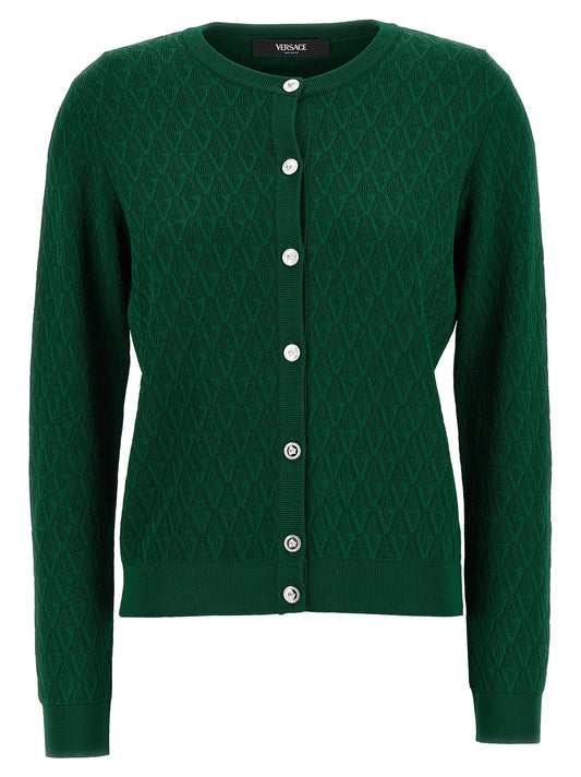 Versace Bicolor Viscose Cardigan