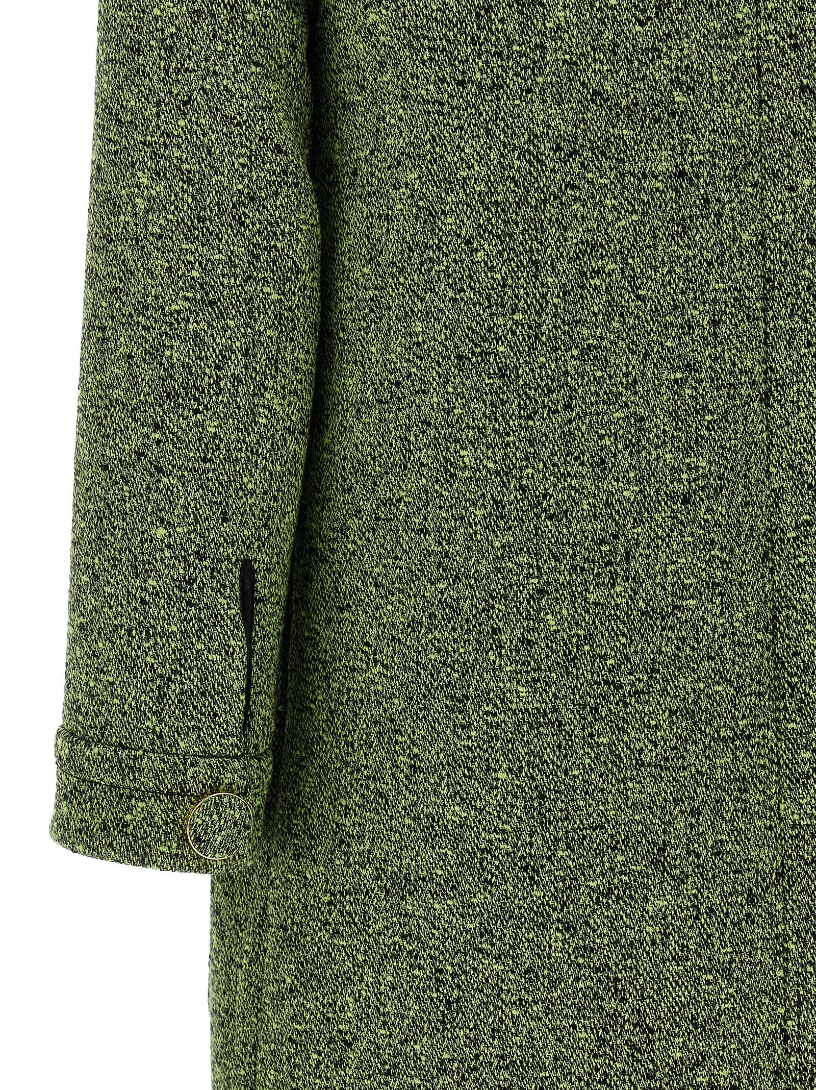 Gucci Bicolor Cotton Short Dress in Green
