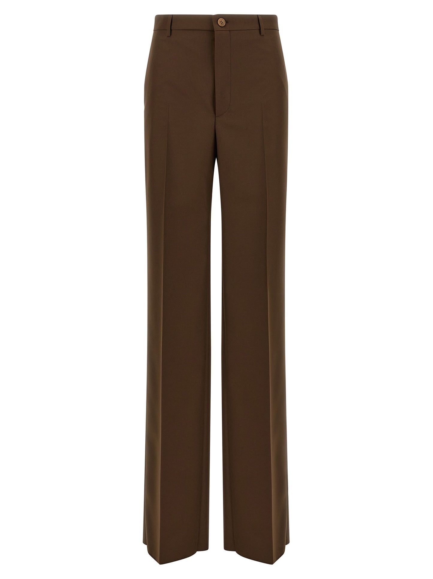 Gucci Brown Dress Pants with Wide Straight Leg Design