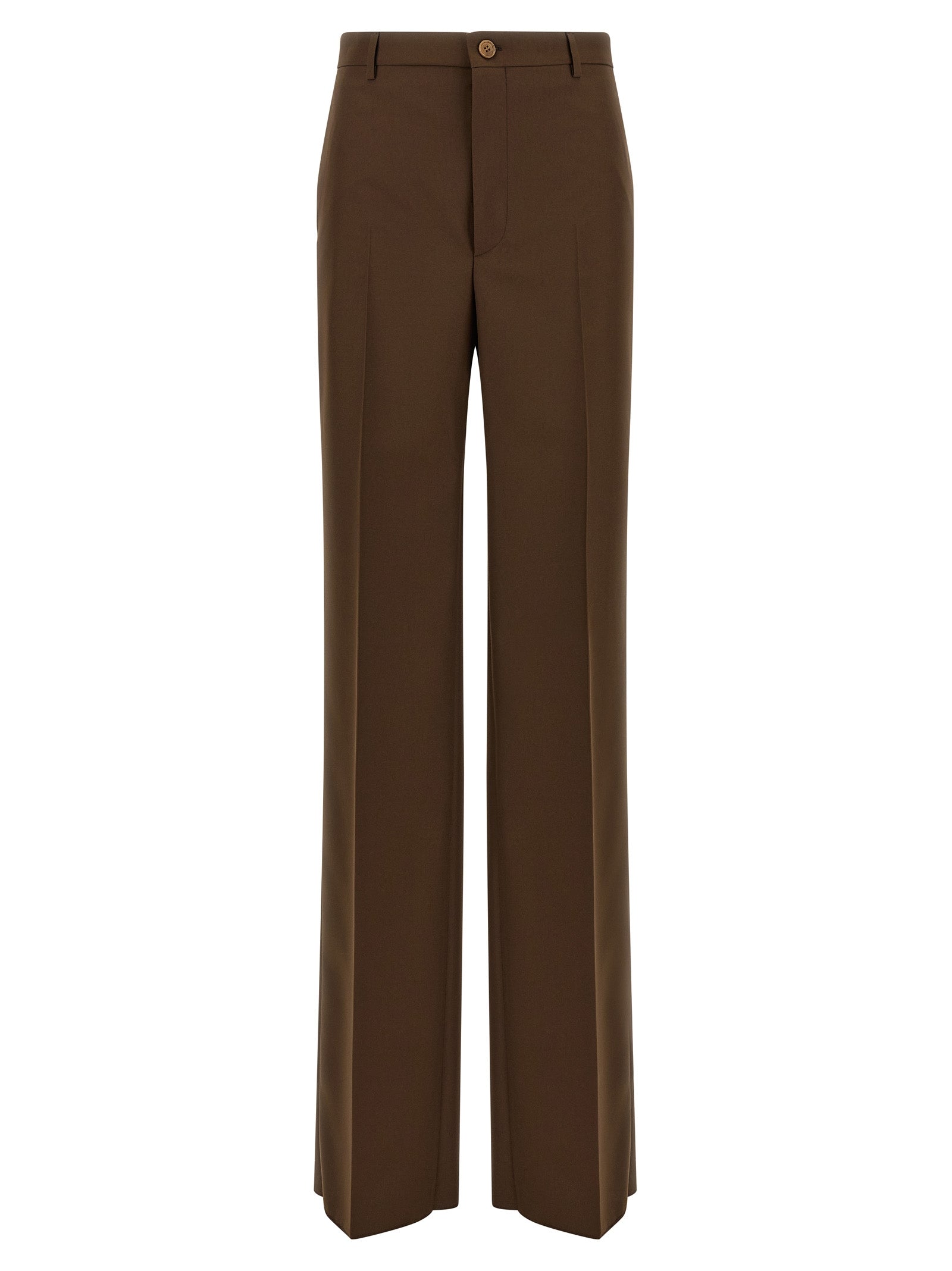 Gucci Brown Dress Pants with Wide Straight Leg Design