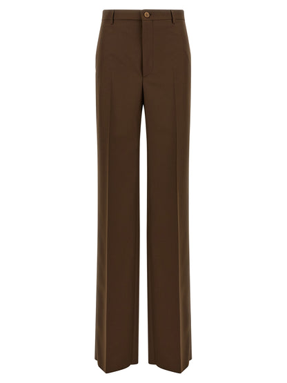Gucci Brown Dress Pants with Wide Straight Leg Design