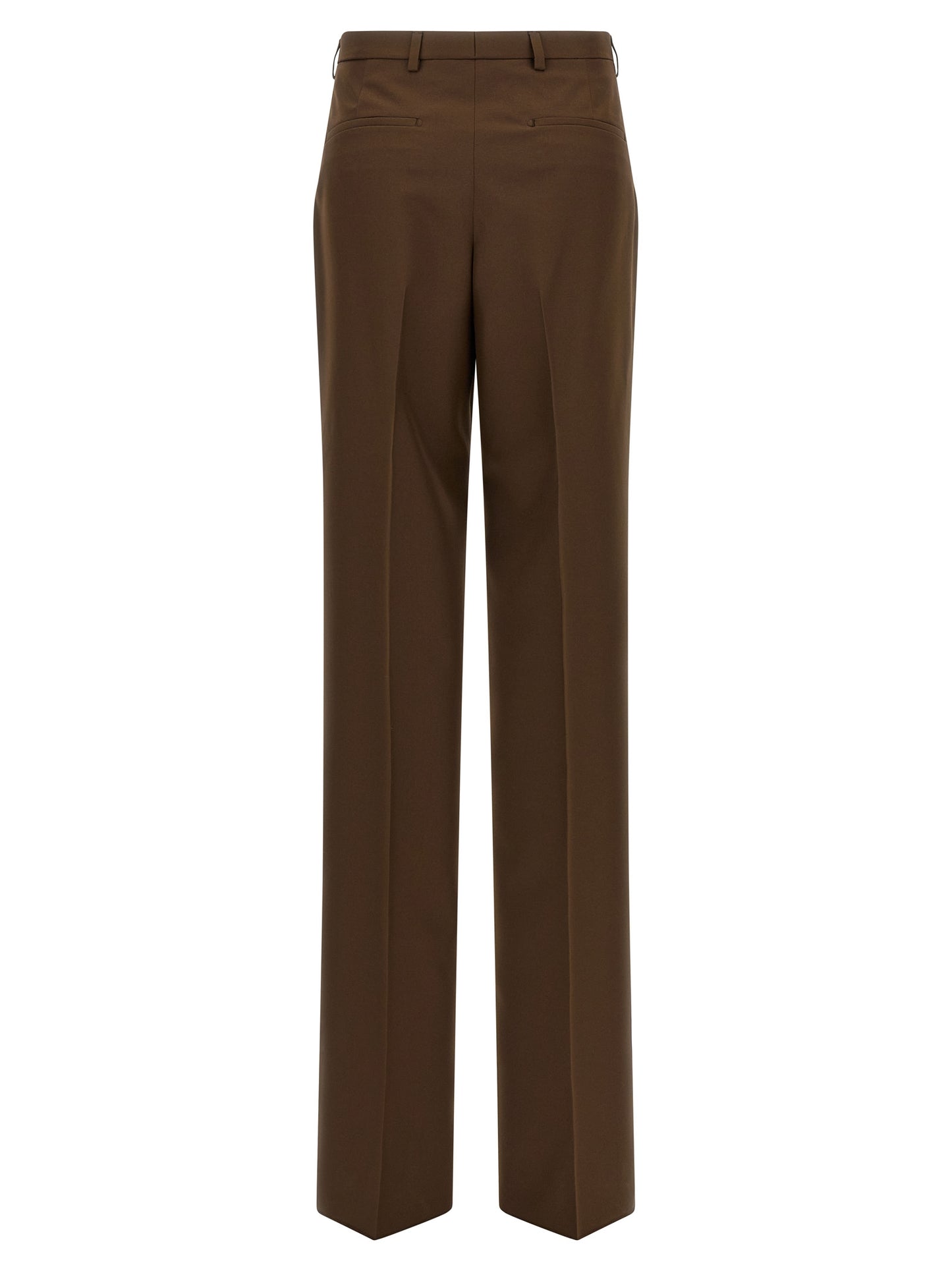 Gucci Brown Dress Pants with Wide Straight Leg Design