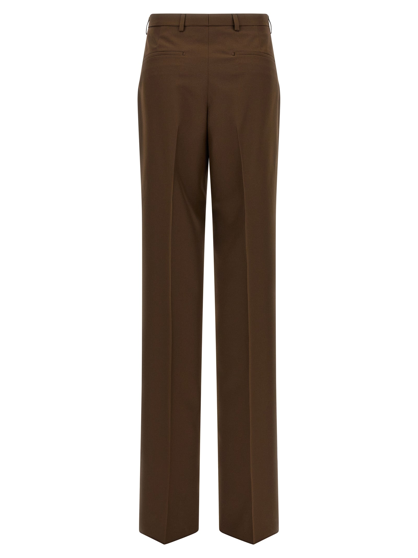 Gucci Brown Dress Pants with Wide Straight Leg Design