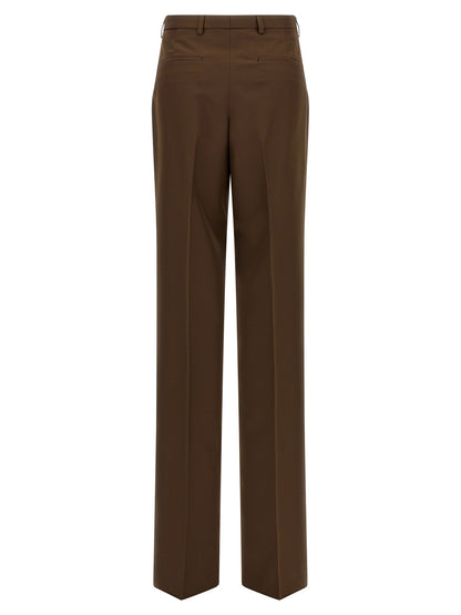 Gucci Brown Dress Pants with Wide Straight Leg Design