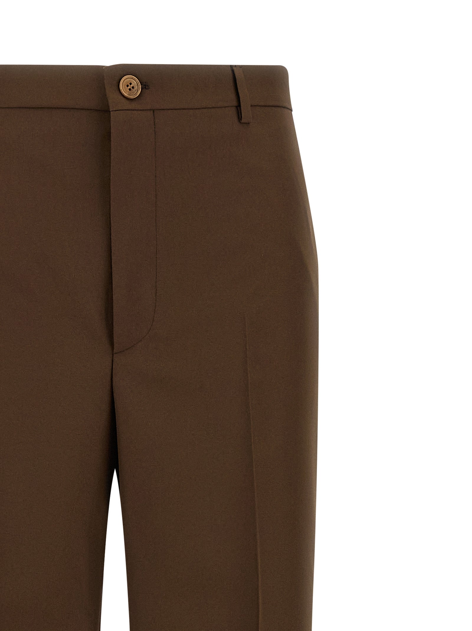 Gucci Brown Dress Pants with Wide Straight Leg Design