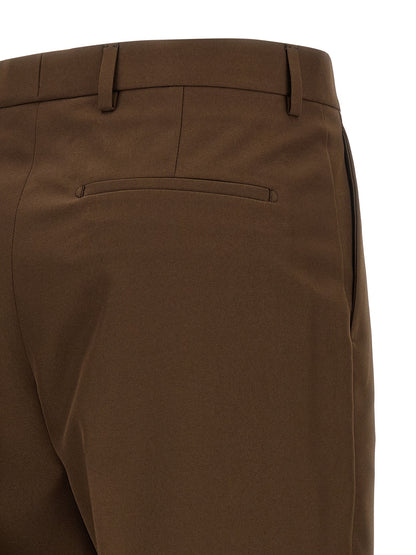 Gucci Brown Dress Pants with Wide Straight Leg Design