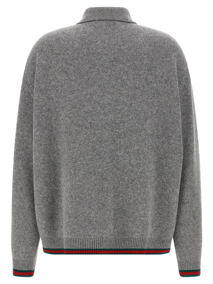Gucci Gray Wool Cardigan