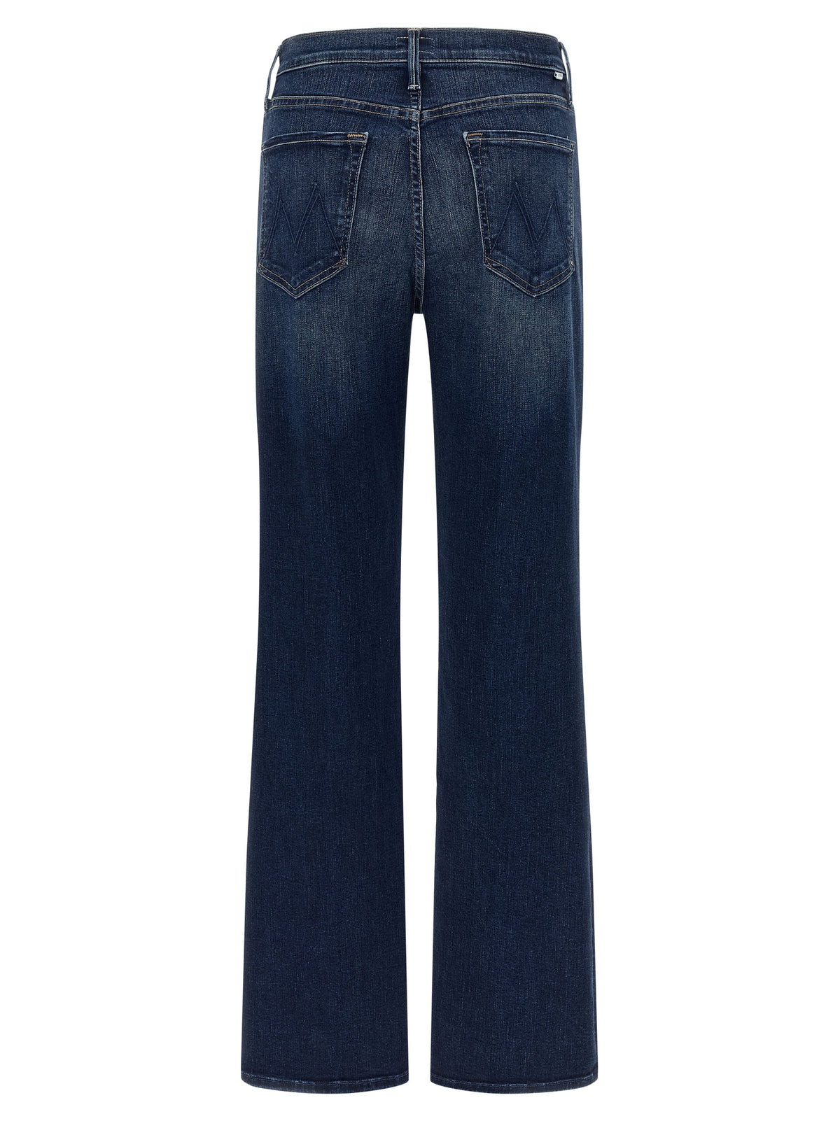 Mother Denim Blue Cotton Straight-Leg Jeans