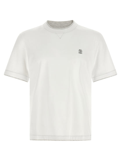 Brunello Cucinelli White Cotton T-Shirt