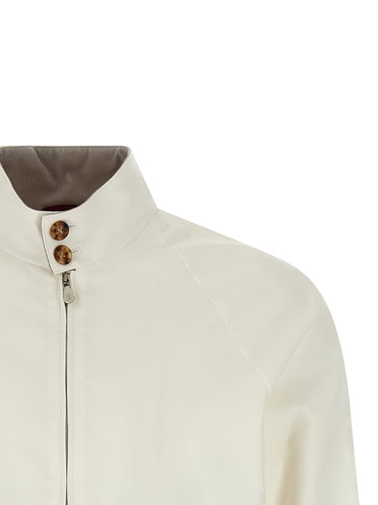 Brunello Cucinelli White Cotton Full-Length Jacket