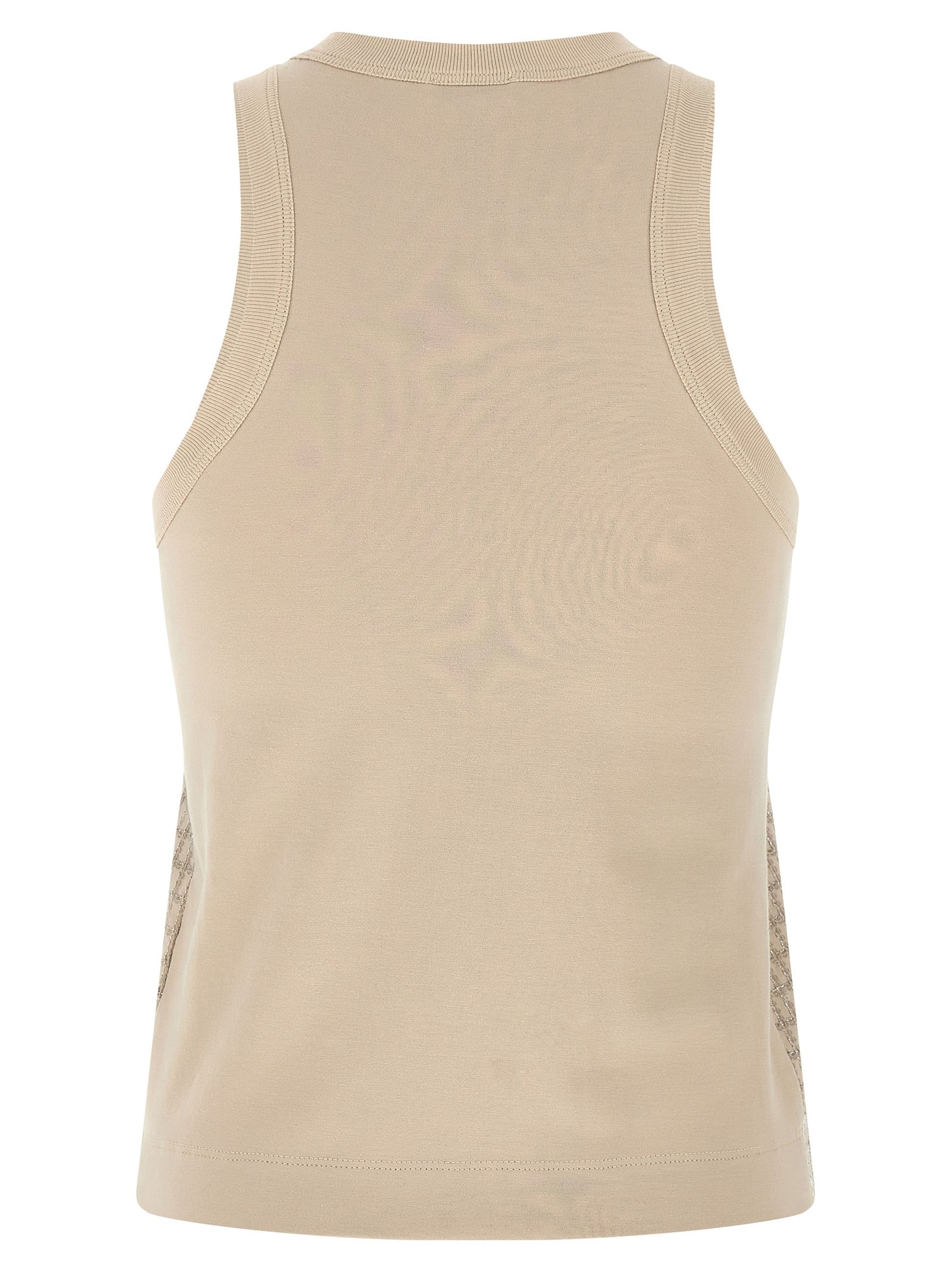 Brunello Cucinelli Beige Cotton Tank Top