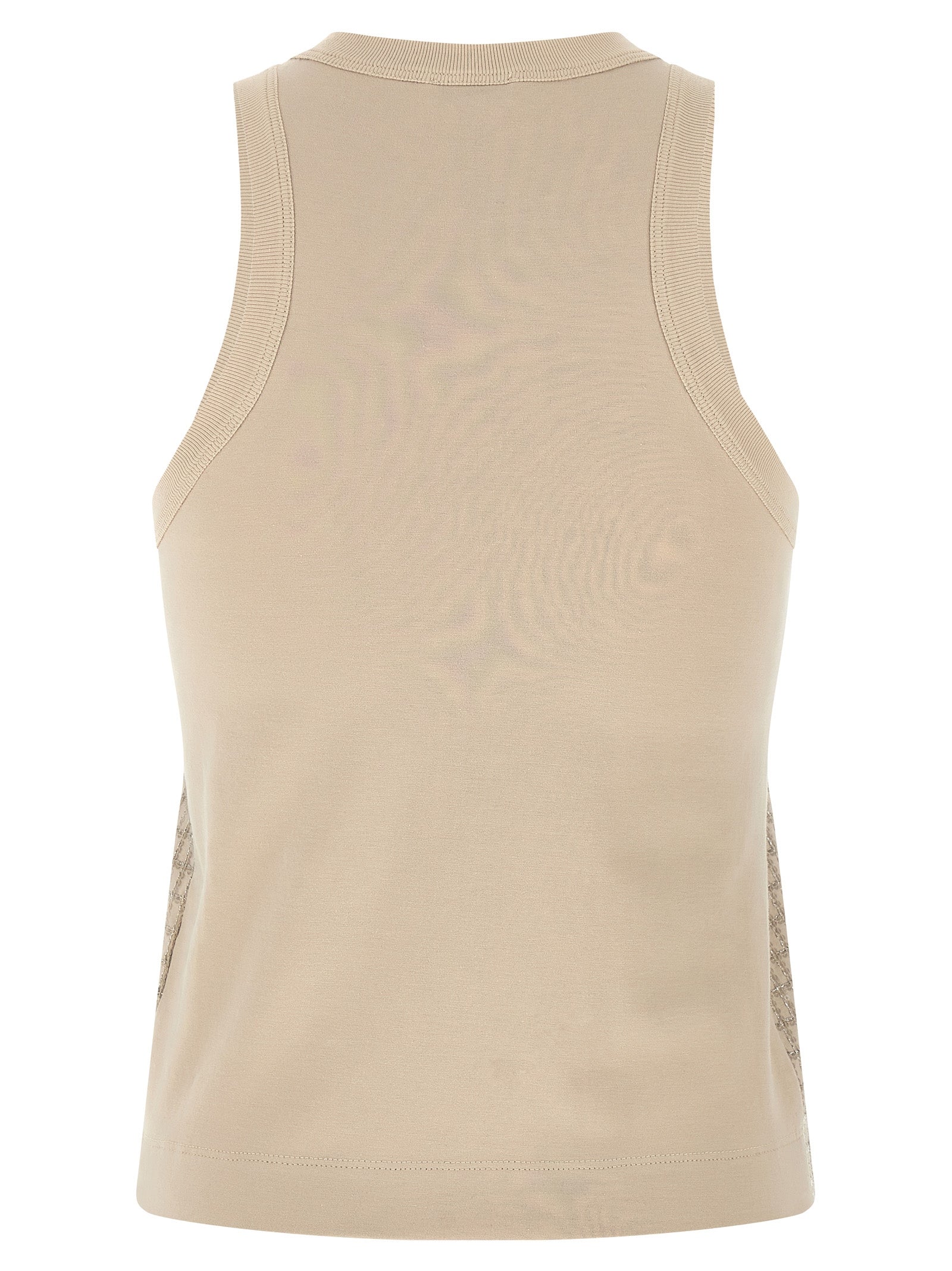 Brunello Cucinelli Beige Cotton Tank Top