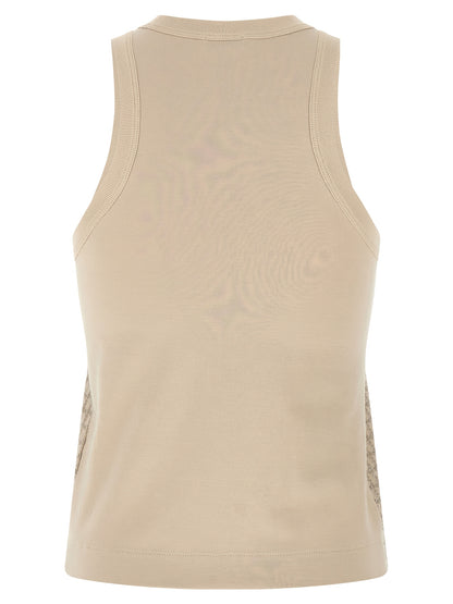 Brunello Cucinelli Beige Cotton Tank Top