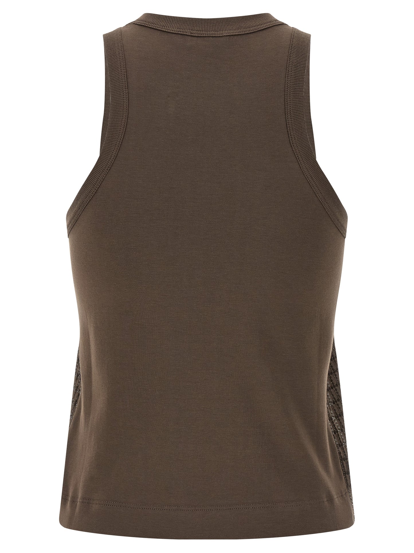 Brunello Cucinelli Brown Cotton Tank Top
