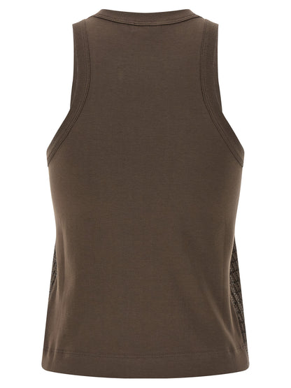 Brunello Cucinelli Brown Cotton Tank Top