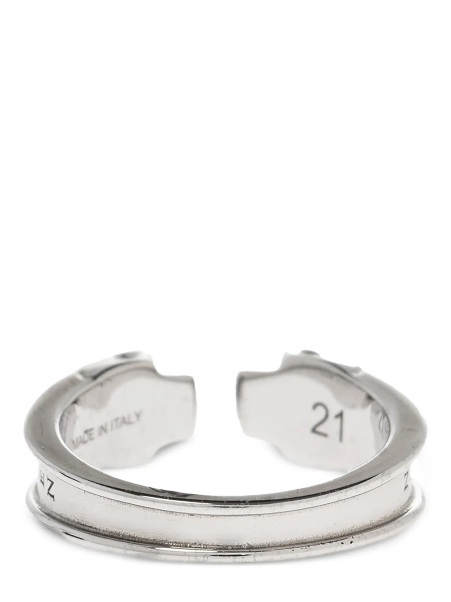 Alexander McQueen Thin Twin Skull Silver Stainless Steel Ring
