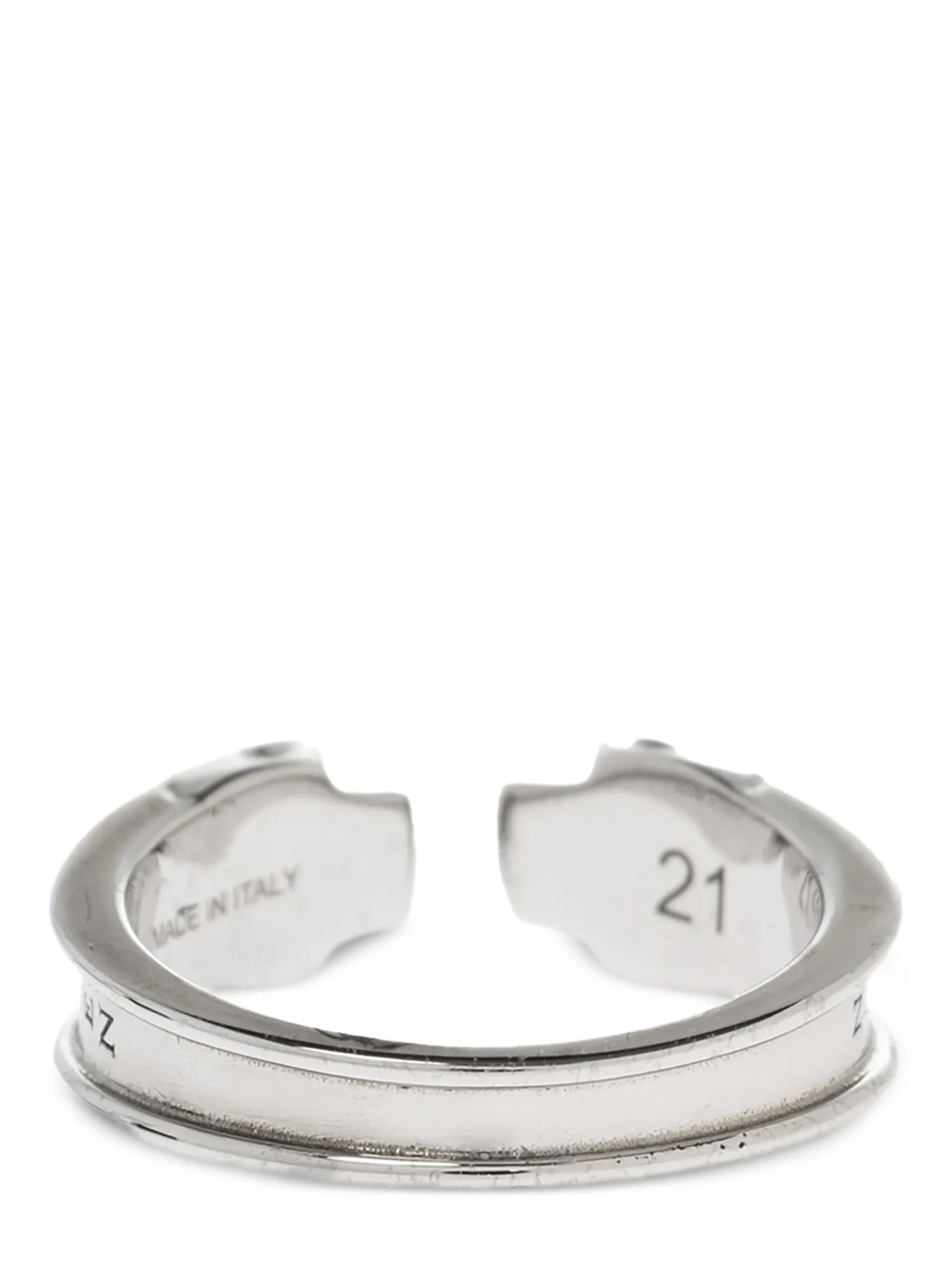 Alexander McQueen Thin Twin Skull Silver Stainless Steel Ring