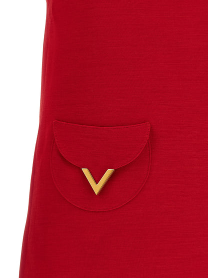 Valentino Garavani Multicolor Virgin Wool Short Dress