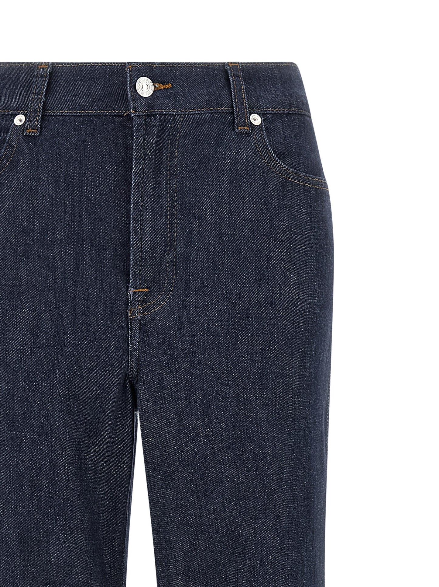 7 For All Mankind Blue Cotton Retro Flared Jeans