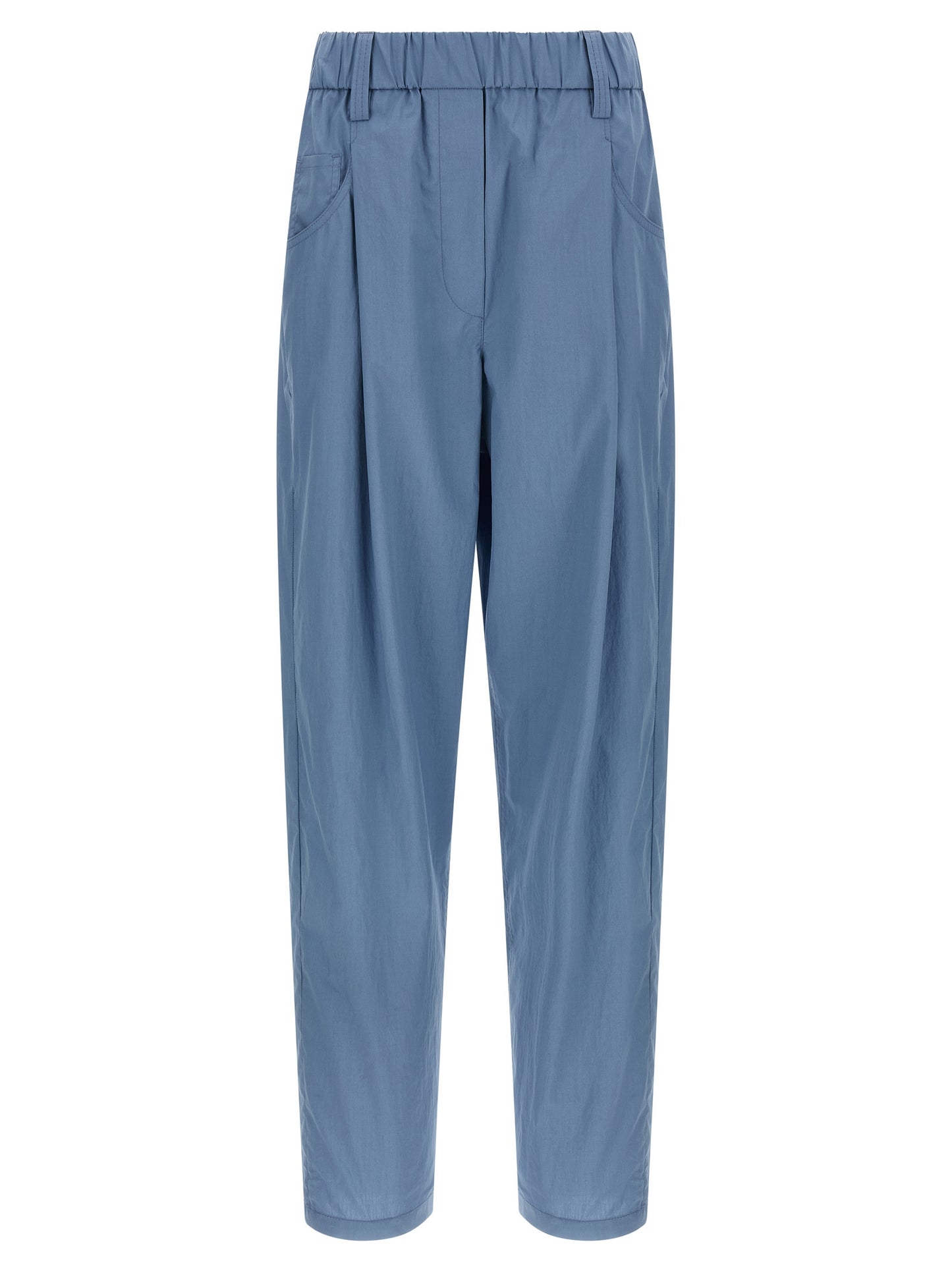 Brunello Cucinelli Blue Cotton Casual Pants