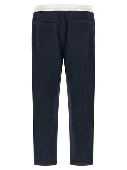 Brunello Cucinelli Blue Cotton Joggers