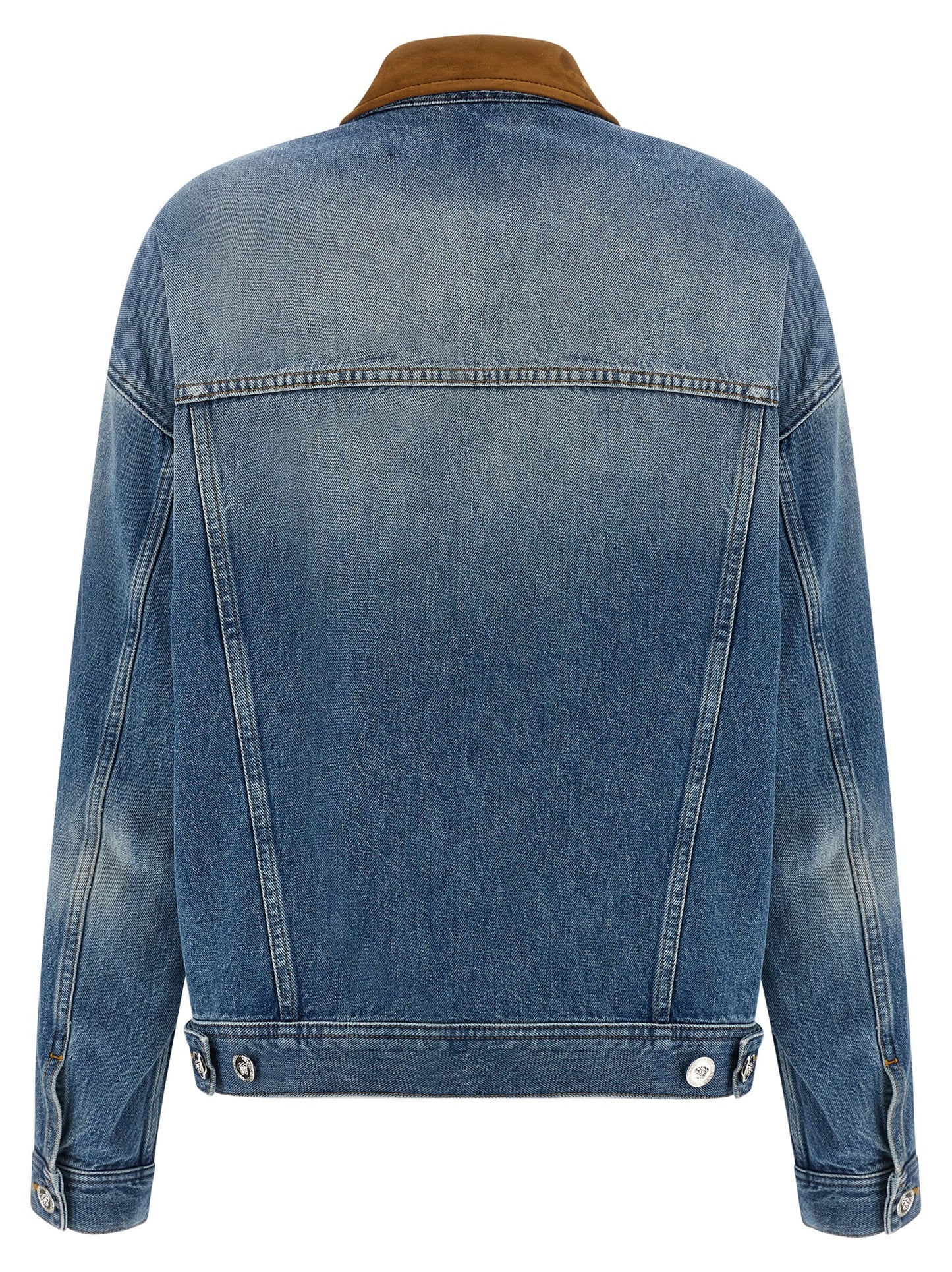 Versace Blue Cotton Denim Trucker Jacket