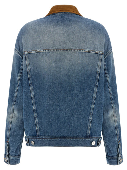 Versace Blue Cotton Denim Trucker Jacket
