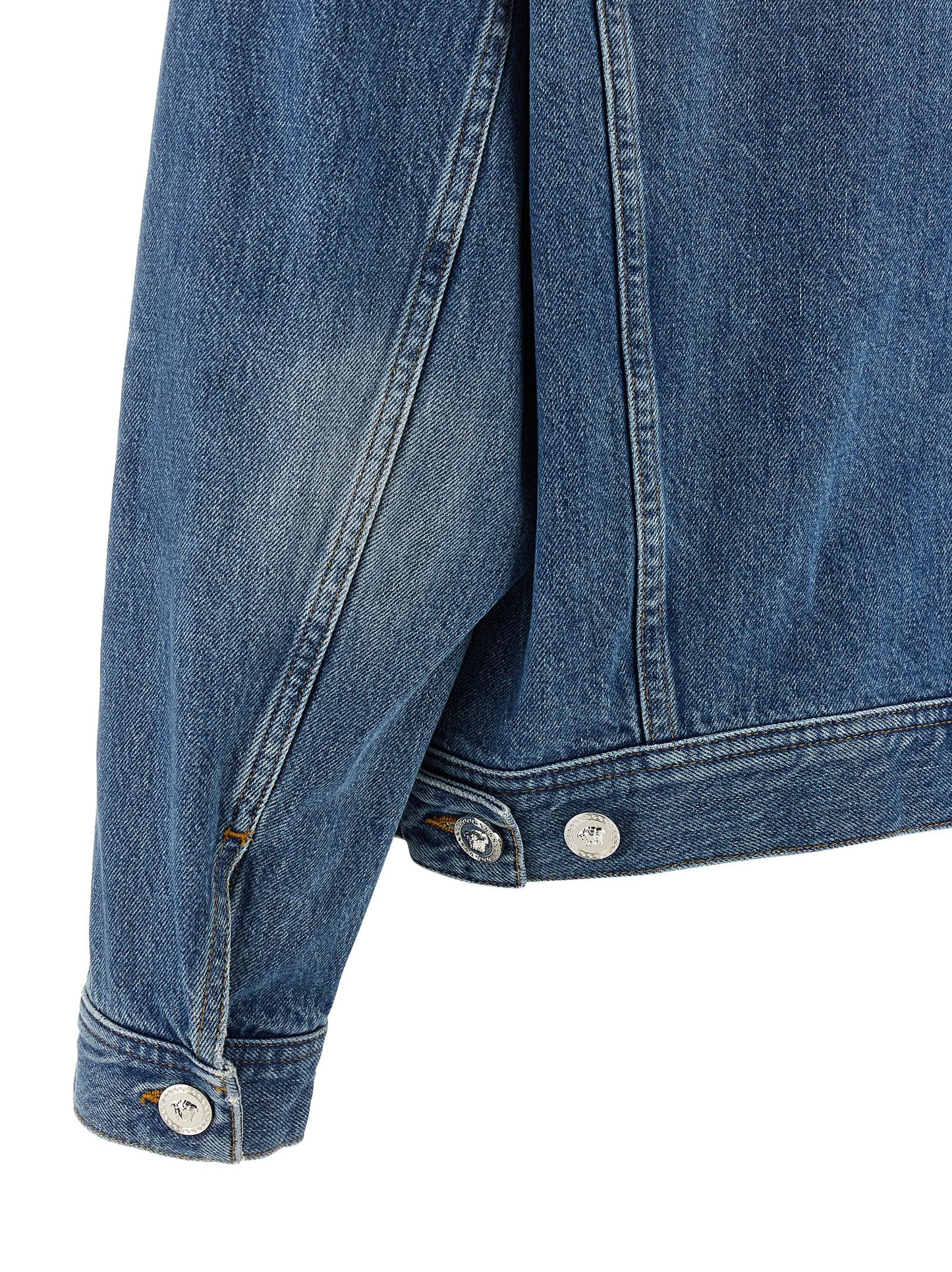 Versace Blue Cotton Denim Trucker Jacket
