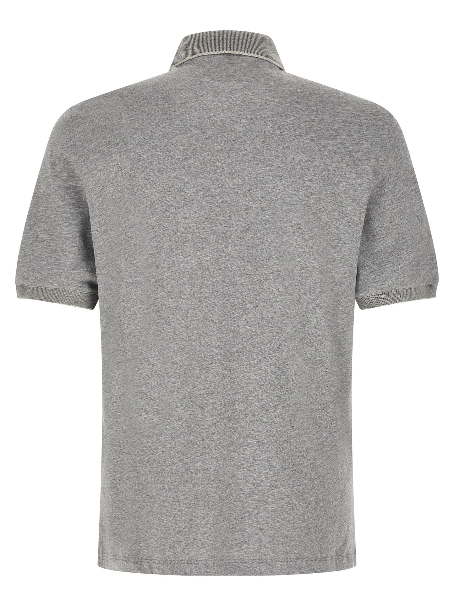 Brunello Cucinelli Gray Cotton Polo Shirt - 3XL