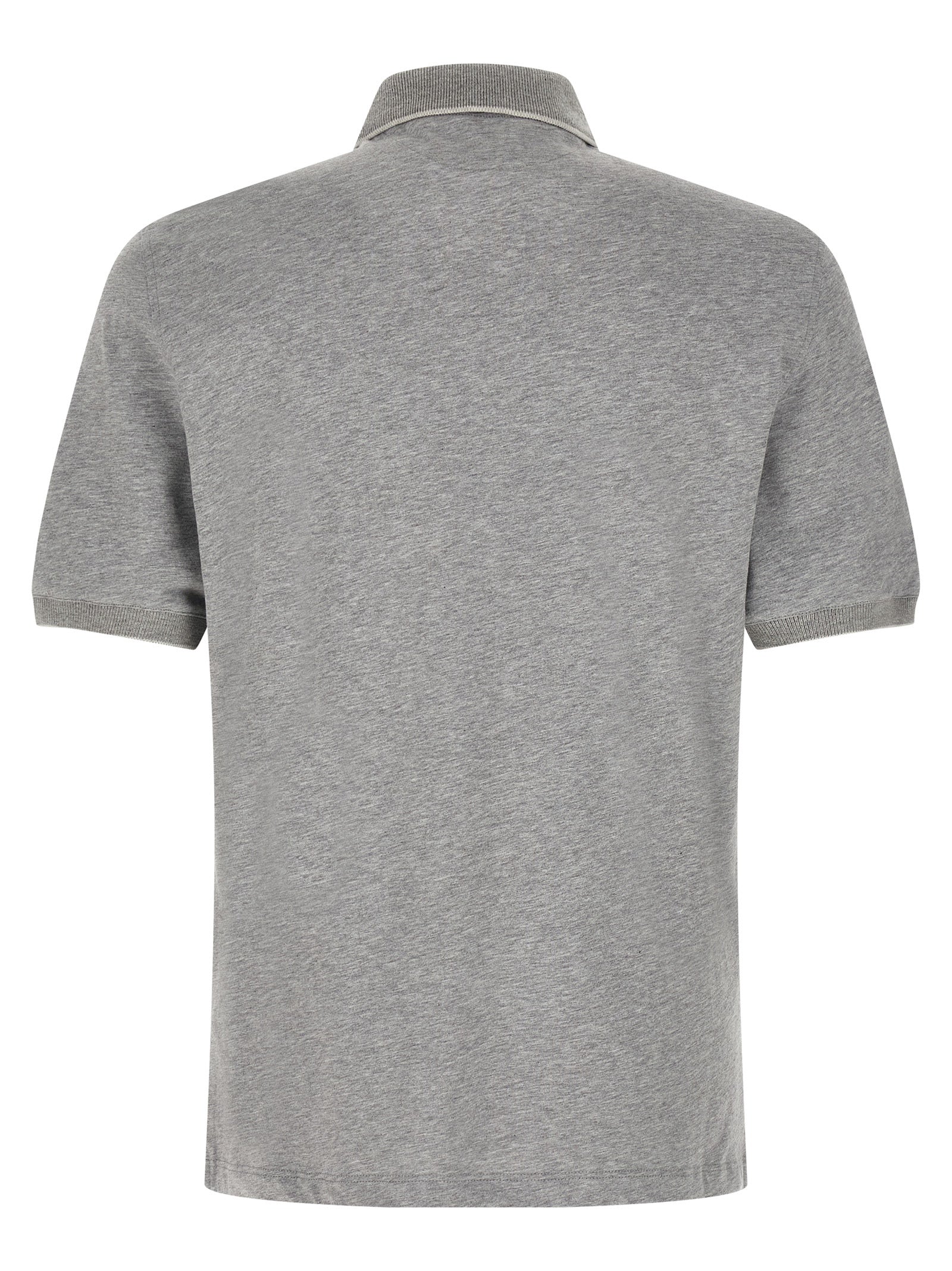 Brunello Cucinelli Gray Cotton Polo Shirt - 3XL