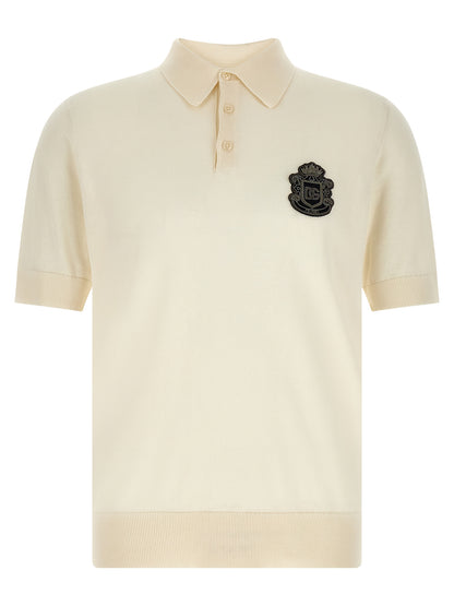 Dolce & Gabbana White Cotton Polo Shirt - XXL
