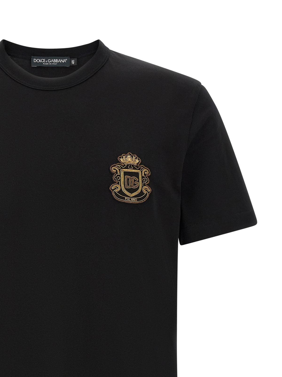 Dolce & Gabbana Black Cotton T-Shirt