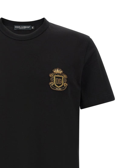 Dolce & Gabbana Black Cotton T-Shirt
