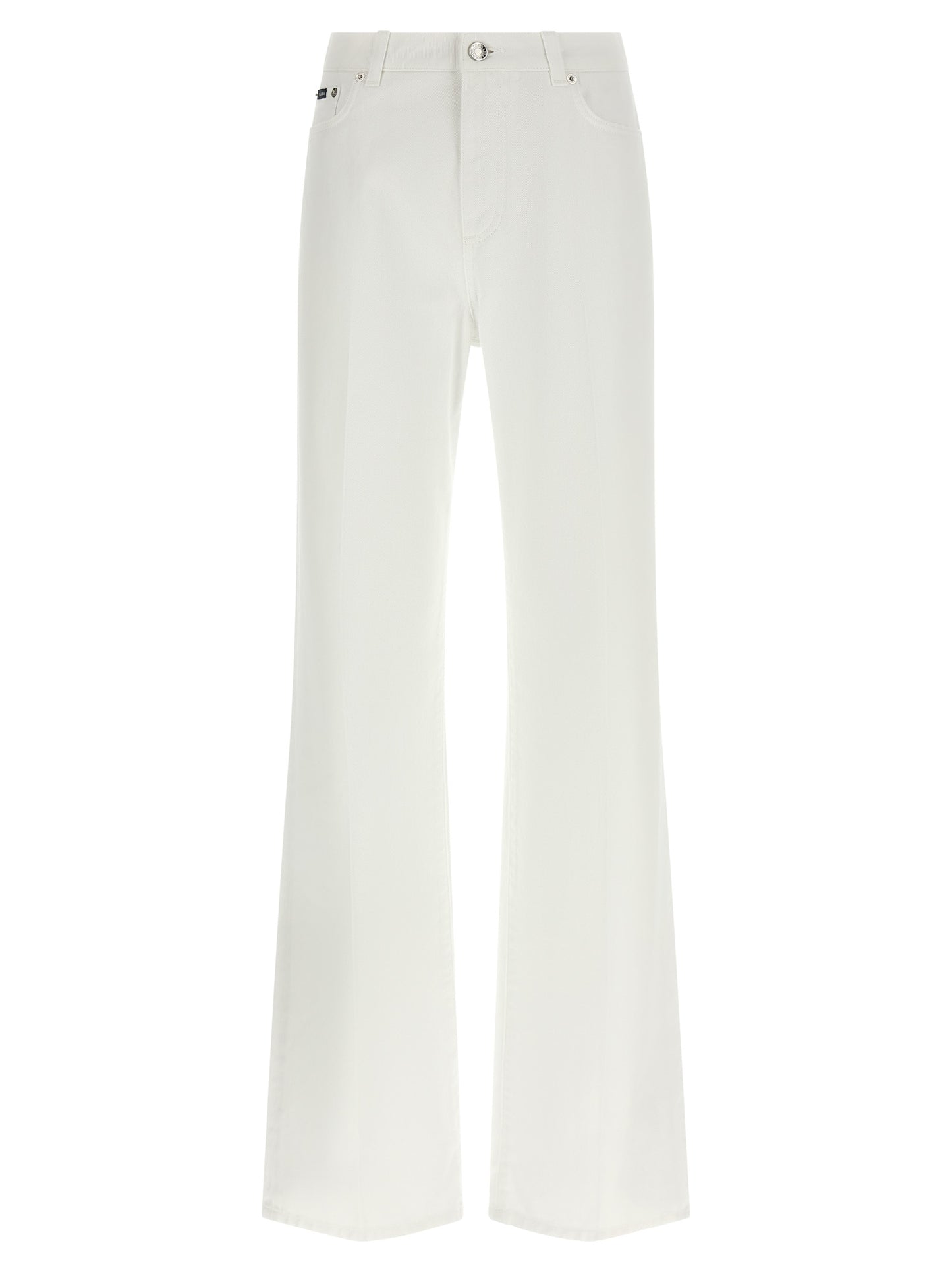 Dolce & Gabbana White Cotton Flared Jeans for Women
