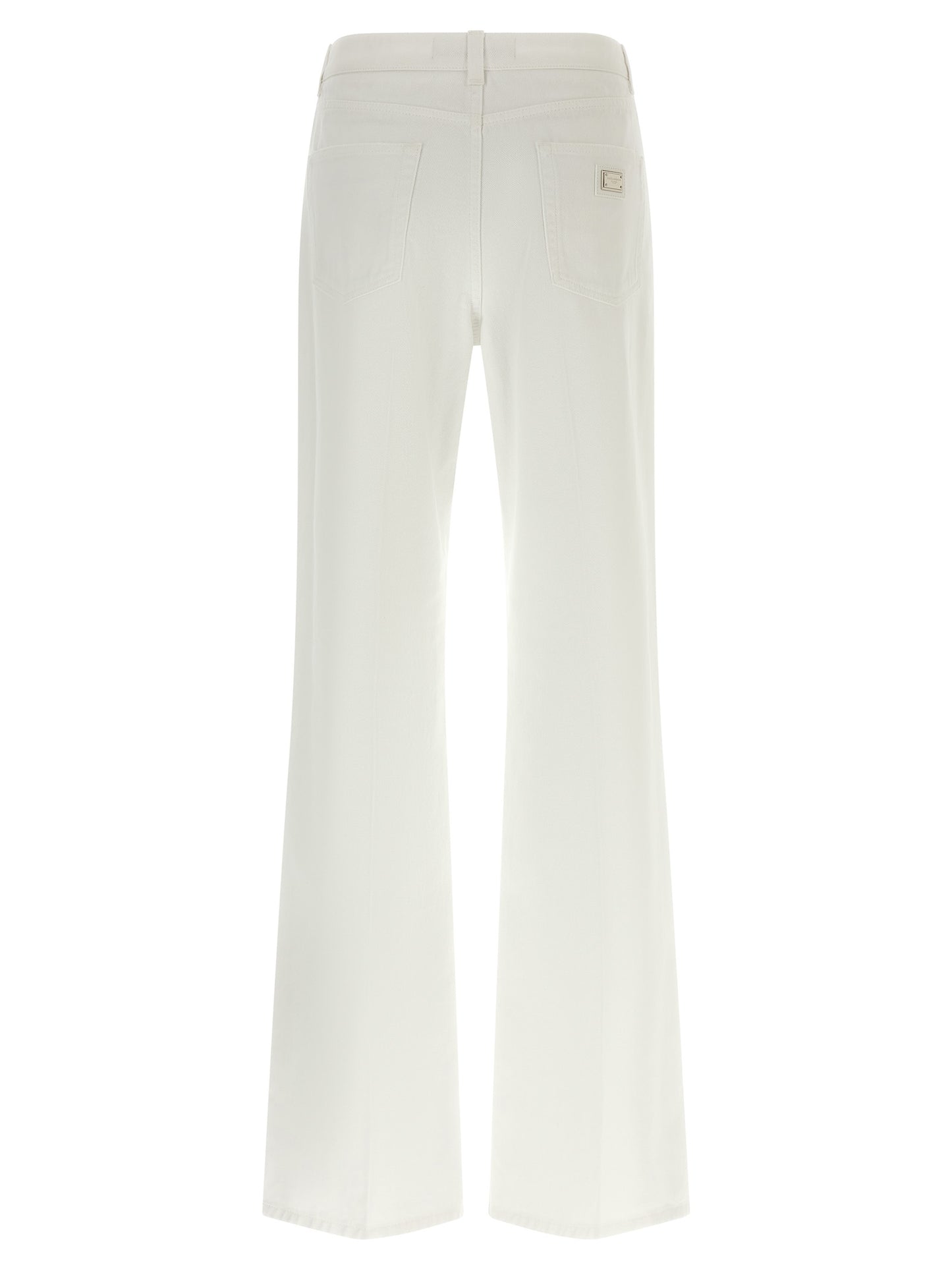 Dolce & Gabbana White Cotton Flared Jeans for Women