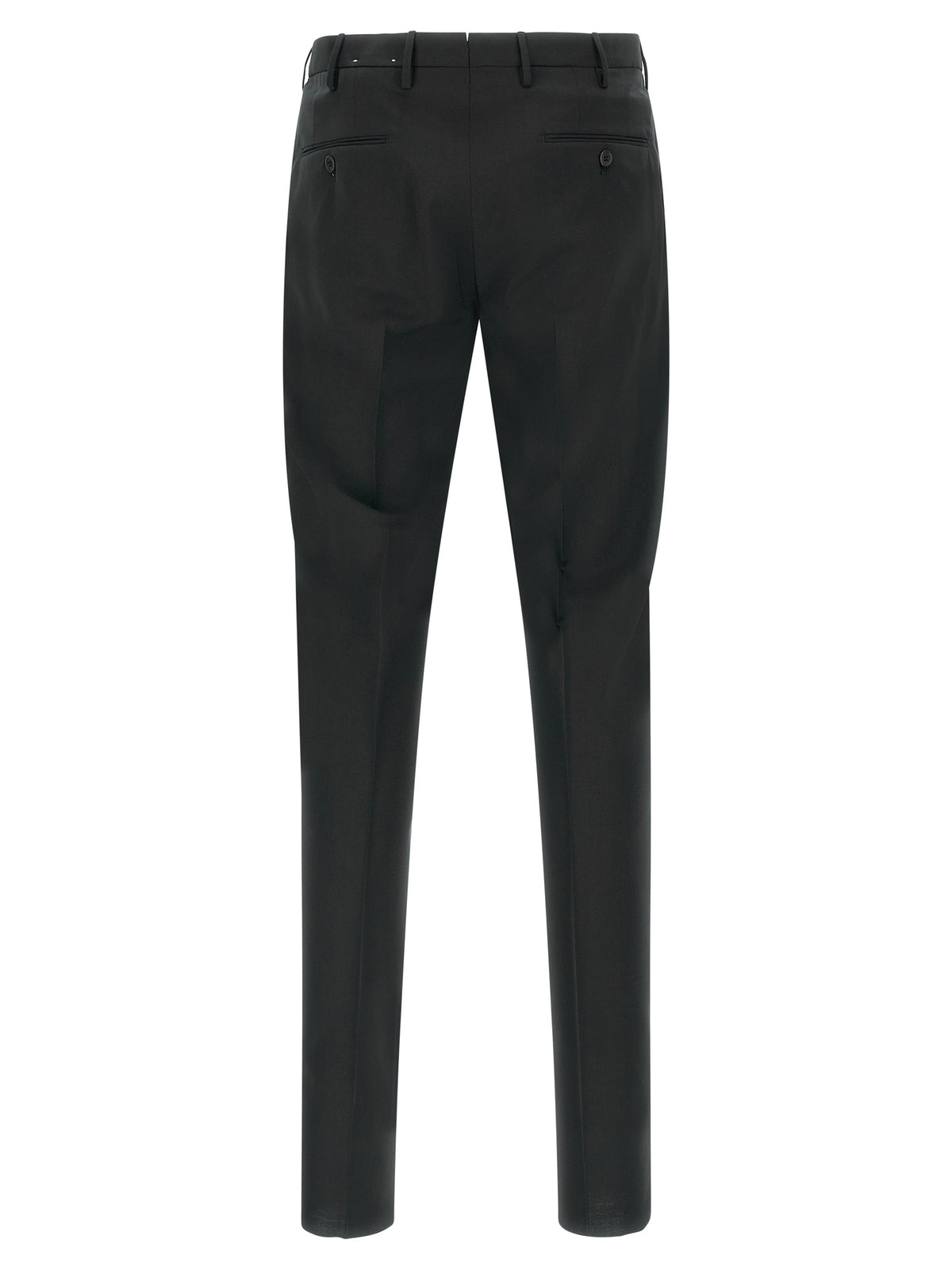 Incotex Black Virgin Wool Dress Pants