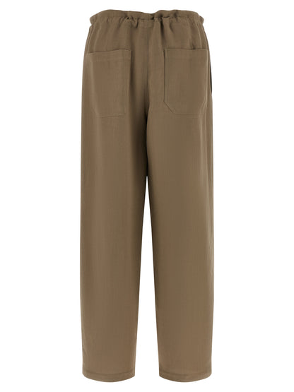 Brunello Cucinelli Beige Viscose Casual Pants